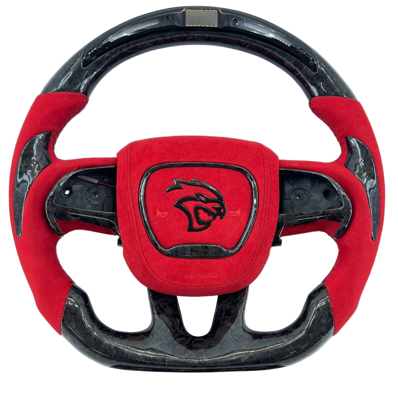 2015-2023 Dodge Charger Challenger Custom Carbon Fiber LED Steering Wheel