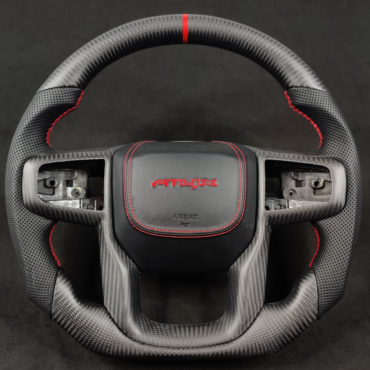 2023-2025+ Chevy Colorado Custom Carbon Fiber Steering Wheel - AutoLEDTech.com