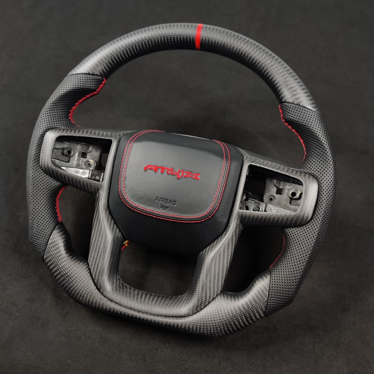 2023-2025+ Chevy Colorado Custom Carbon Fiber Steering Wheel - AutoLEDTech.com
