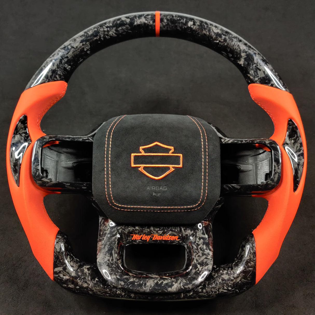 2023-2026+ Ford Super Duty F250 Custom Carbon Fiber Steering Wheel - AutoLEDTech.com