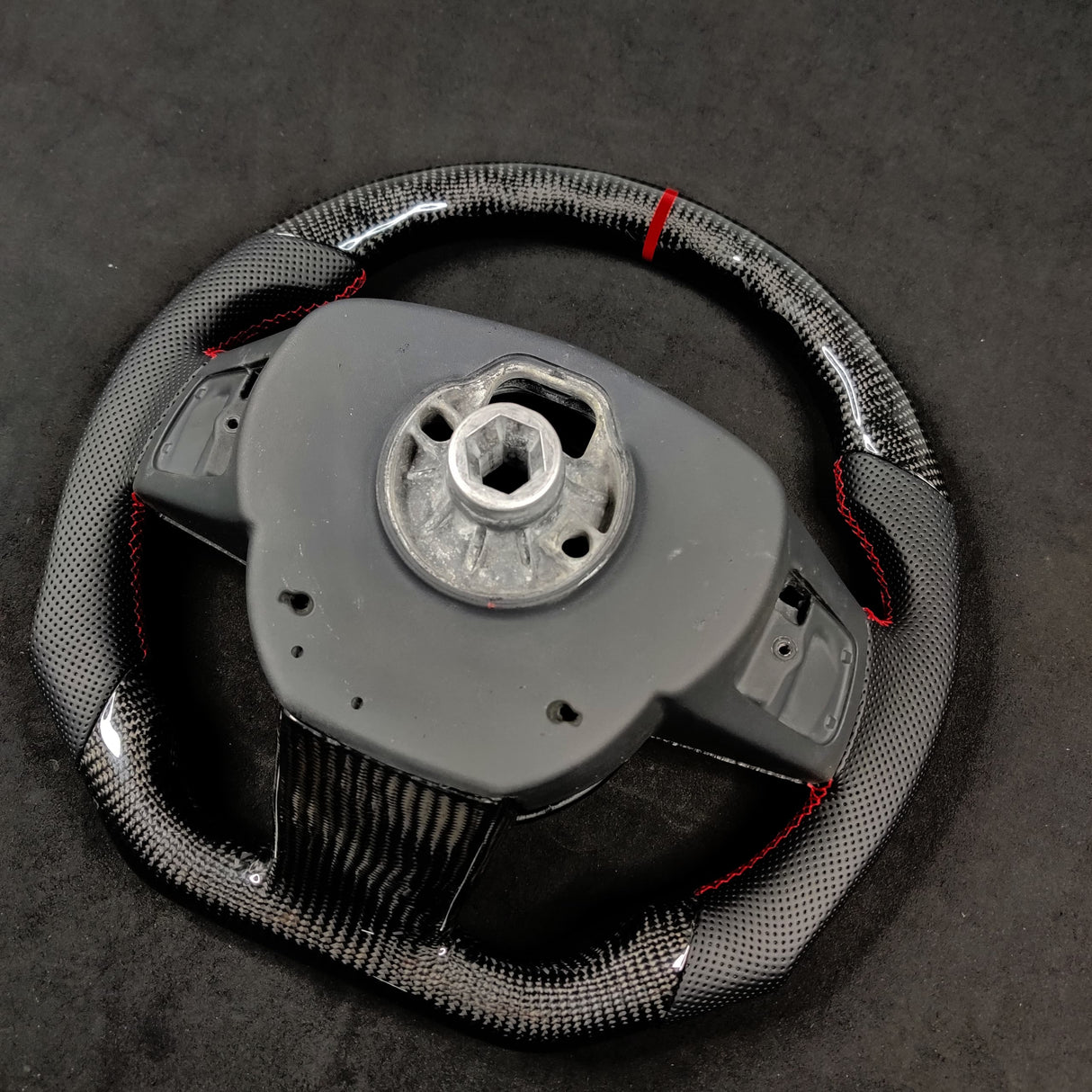 2014-2025 Jaguar F-Type F-Pace Custom Carbon Fiber Steering Wheel - AutoLEDTech.com
