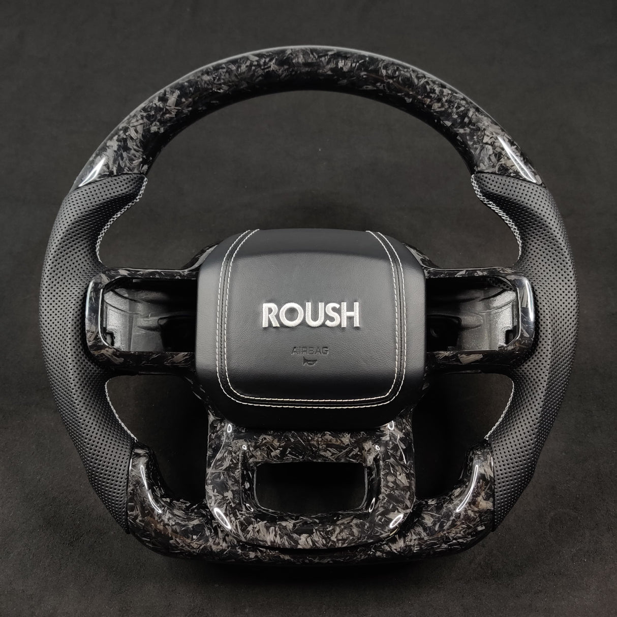 2021-2026+ Ford F150 & Raptor Custom Carbon Fiber LED Steering Wheel - AutoLEDTech.com