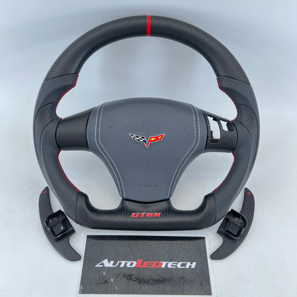 2006-2013 C6 Corvette Custom Carbon Fiber Steering Wheel - AutoLEDTech.com
