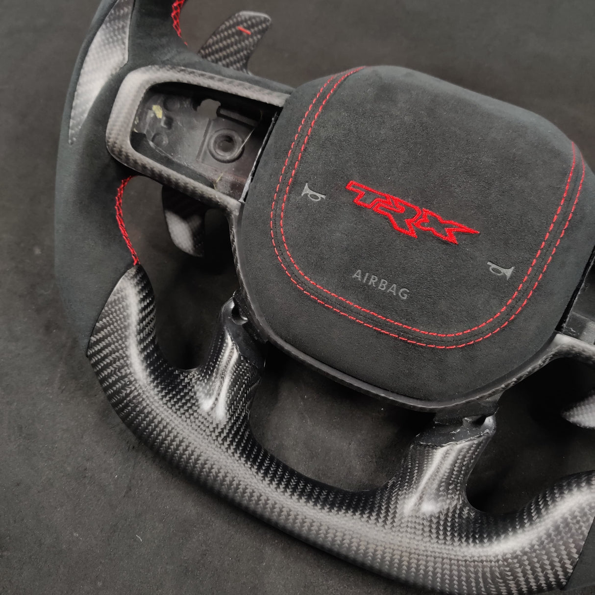 2021-2026+ Ram TRX 1500 Custom Carbon Fiber Steering Wheel - AutoLEDTech.com
