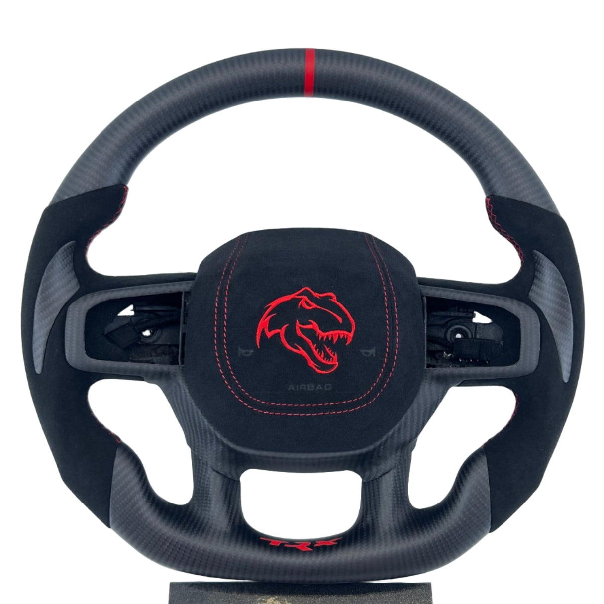 2021-2026+ Ram TRX 1500 Custom Carbon Fiber Steering Wheel - AutoLEDTech.com
