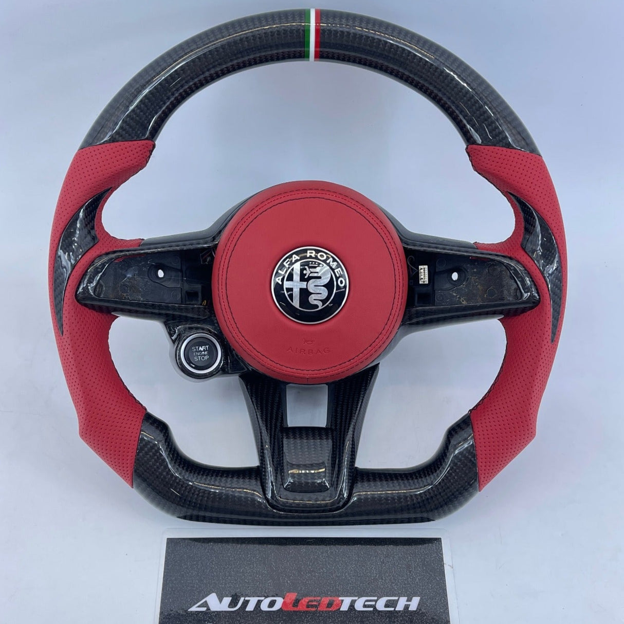 2017-2021 Alfa Romeo Stelvio Giulia Custom Carbon Fiber Steering Wheel