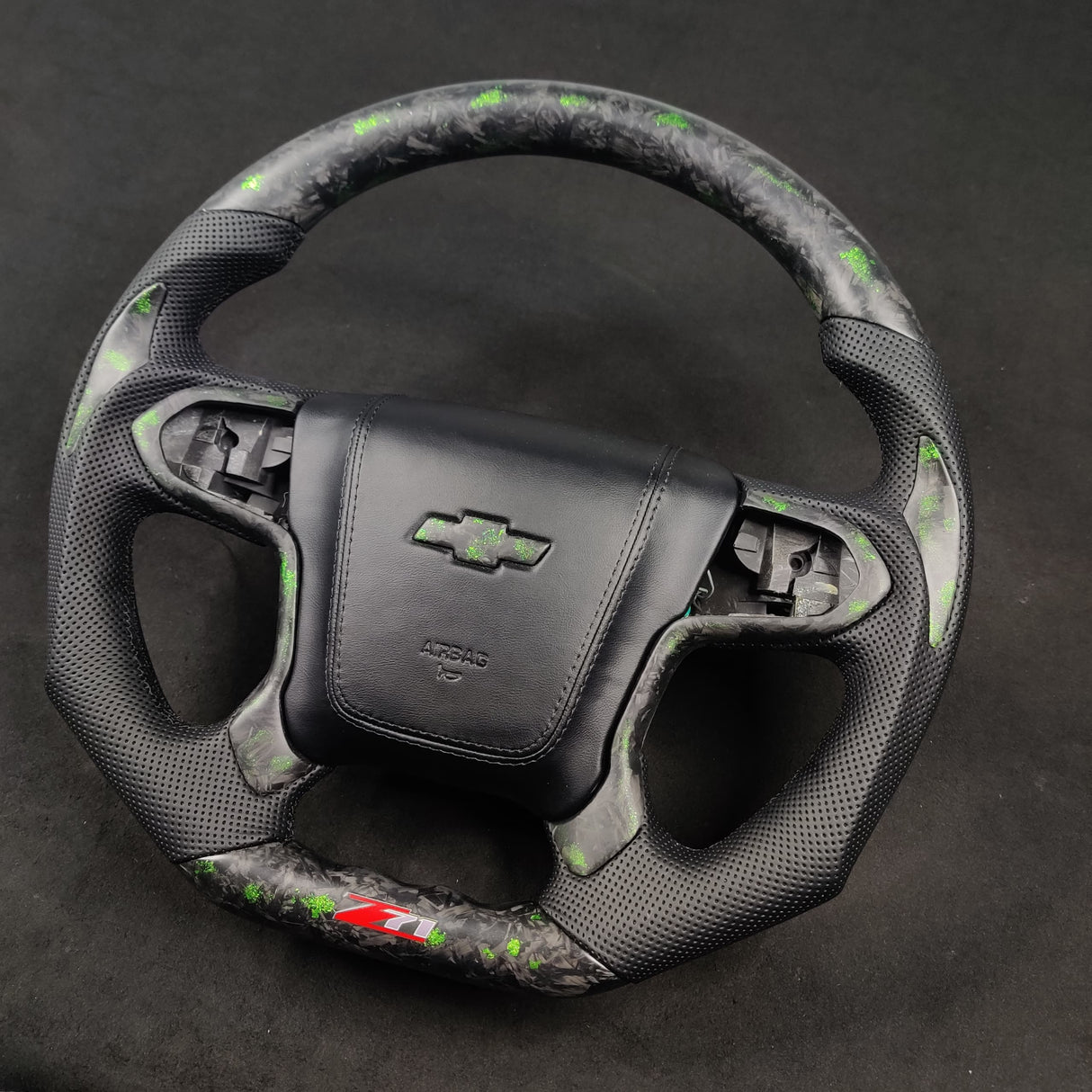 2014-2020 Chevy Silverado Tahoe Custom Carbon Fiber Steering Wheel