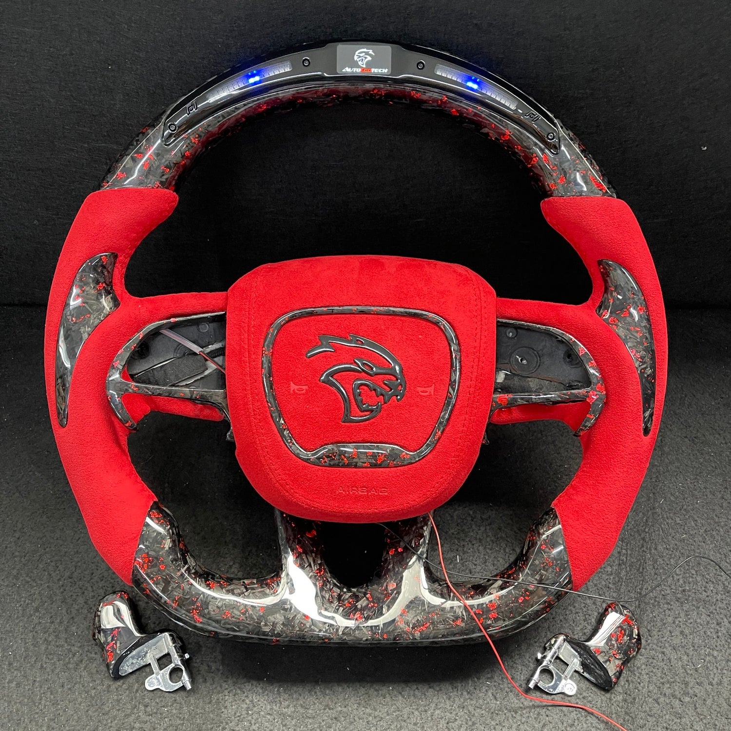 2015-2023 Dodge Charger Challenger Custom Carbon Fiber LED Steering Wheel