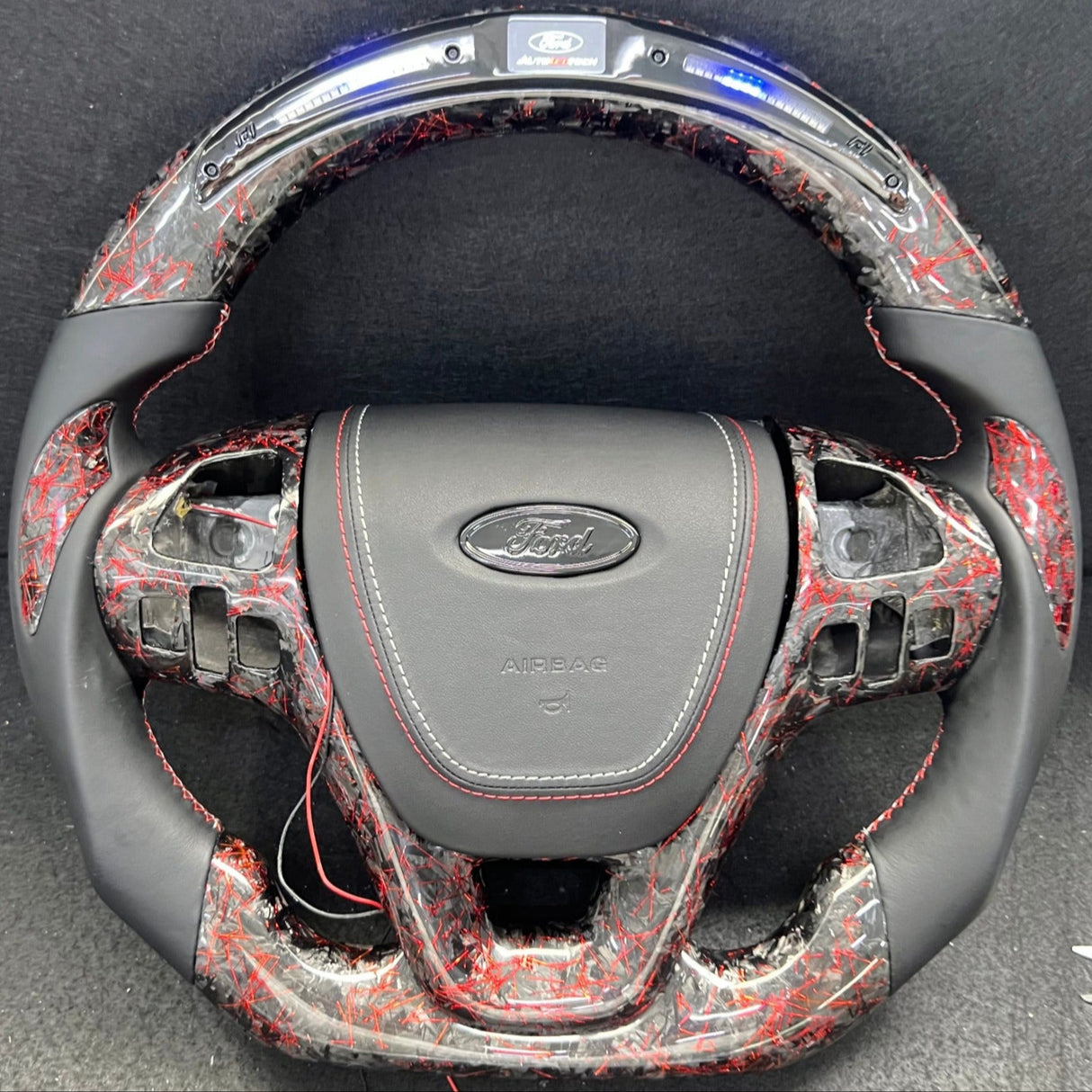 2013-2019 Ford Taurus Carbon Fiber Steering Wheel w/ LED Display
