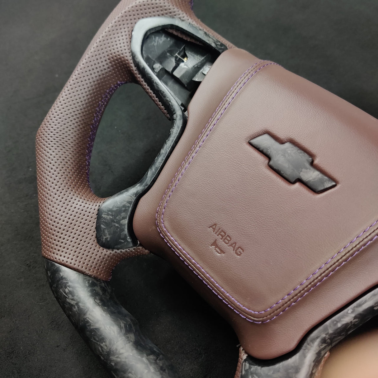 2014-2020 Chevy Silverado Tahoe Custom Carbon Fiber Steering Wheel - AutoLEDTech.com