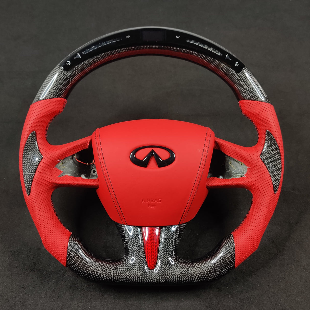 2013-2024 Infiniti Q50 Q60 Custom Carbon Fiber Steering Wheel - AutoLEDTech.com