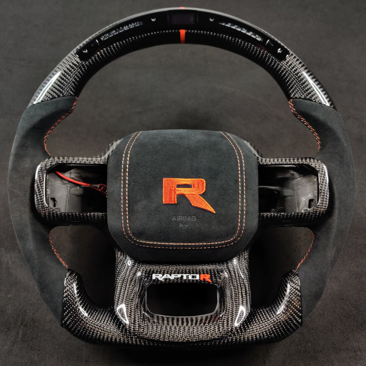 2021-2026+ Ford F150 & Raptor Custom Carbon Fiber LED Steering Wheel - AutoLEDTech.com