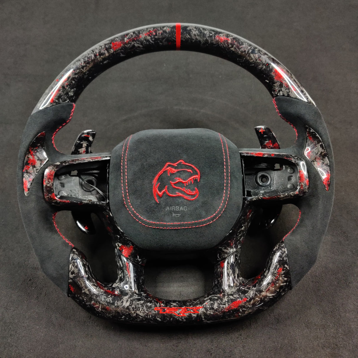 2021-2026+ Ram TRX 1500 Custom Carbon Fiber Steering Wheel - AutoLEDTech.com