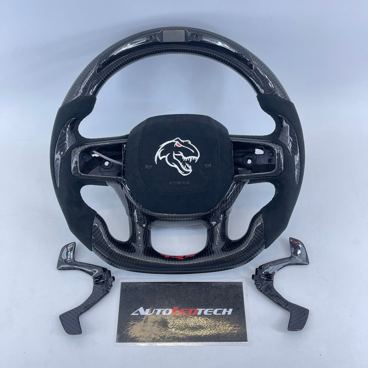 2021-2026+ Ram TRX 1500 Custom Carbon Fiber Steering Wheel - AutoLEDTech.com