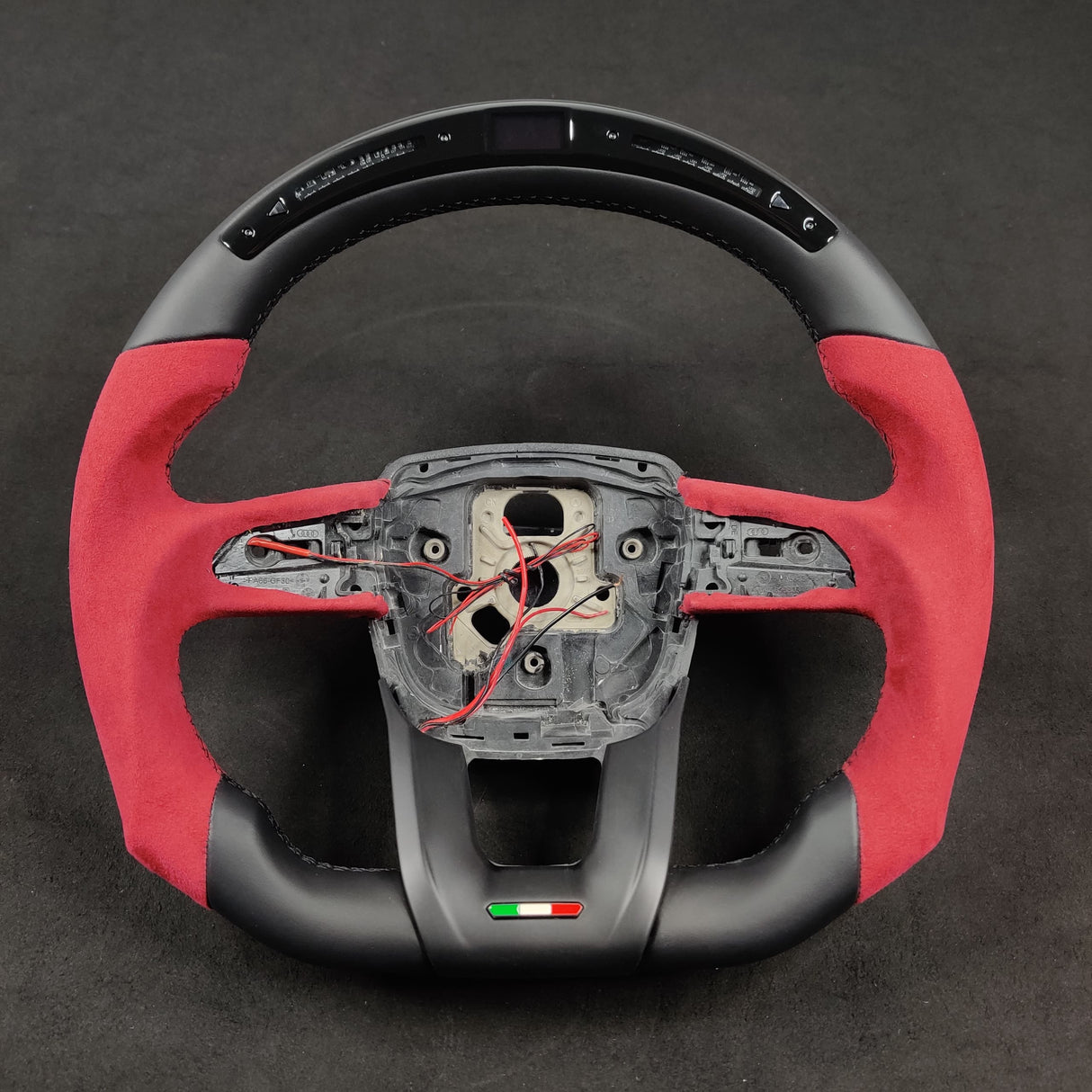 Lamborghini Urus Custom Dark Red Alcantara Steering Wheel - IN STOCK - AutoLEDTech.com