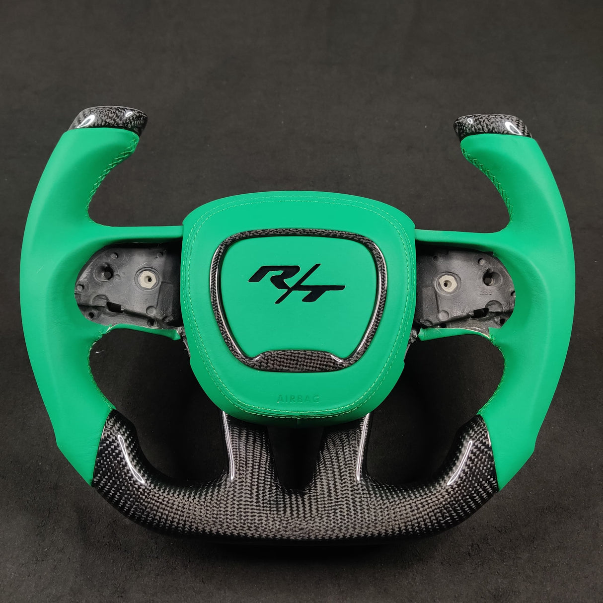 2015-2023 Dodge Charger Challenger Custom Carbon Fiber LED Steering Wheel - AutoLEDTech.com