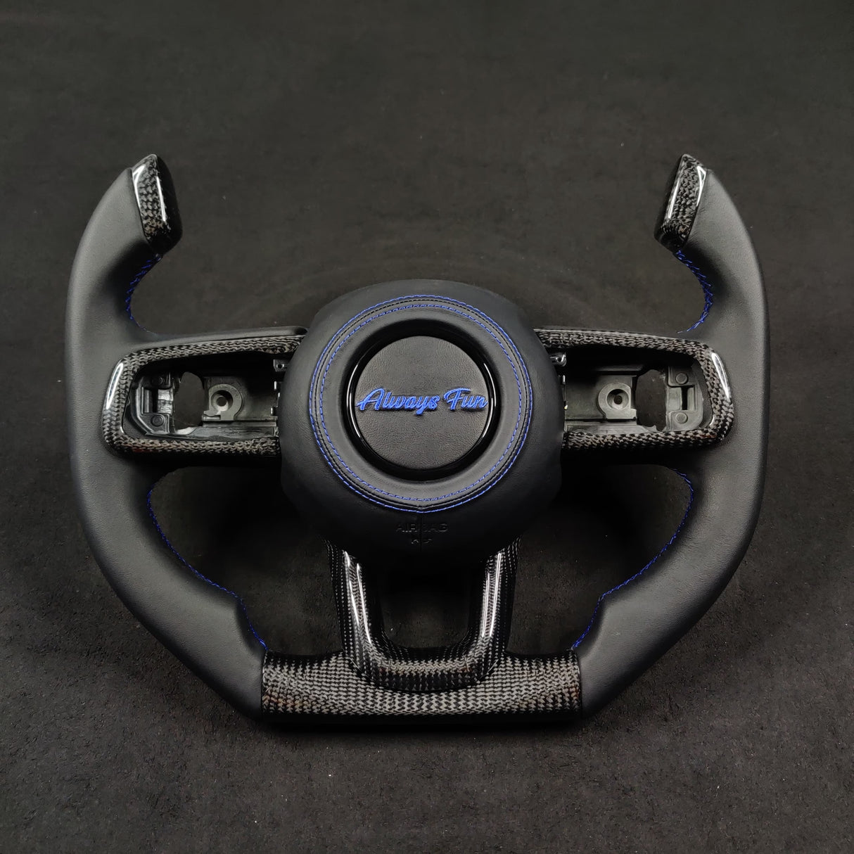 2019-2026+ Jeep Wrangler JL Gladiator JT Custom Carbon Fiber Steering Wheel - AutoLEDTech.com