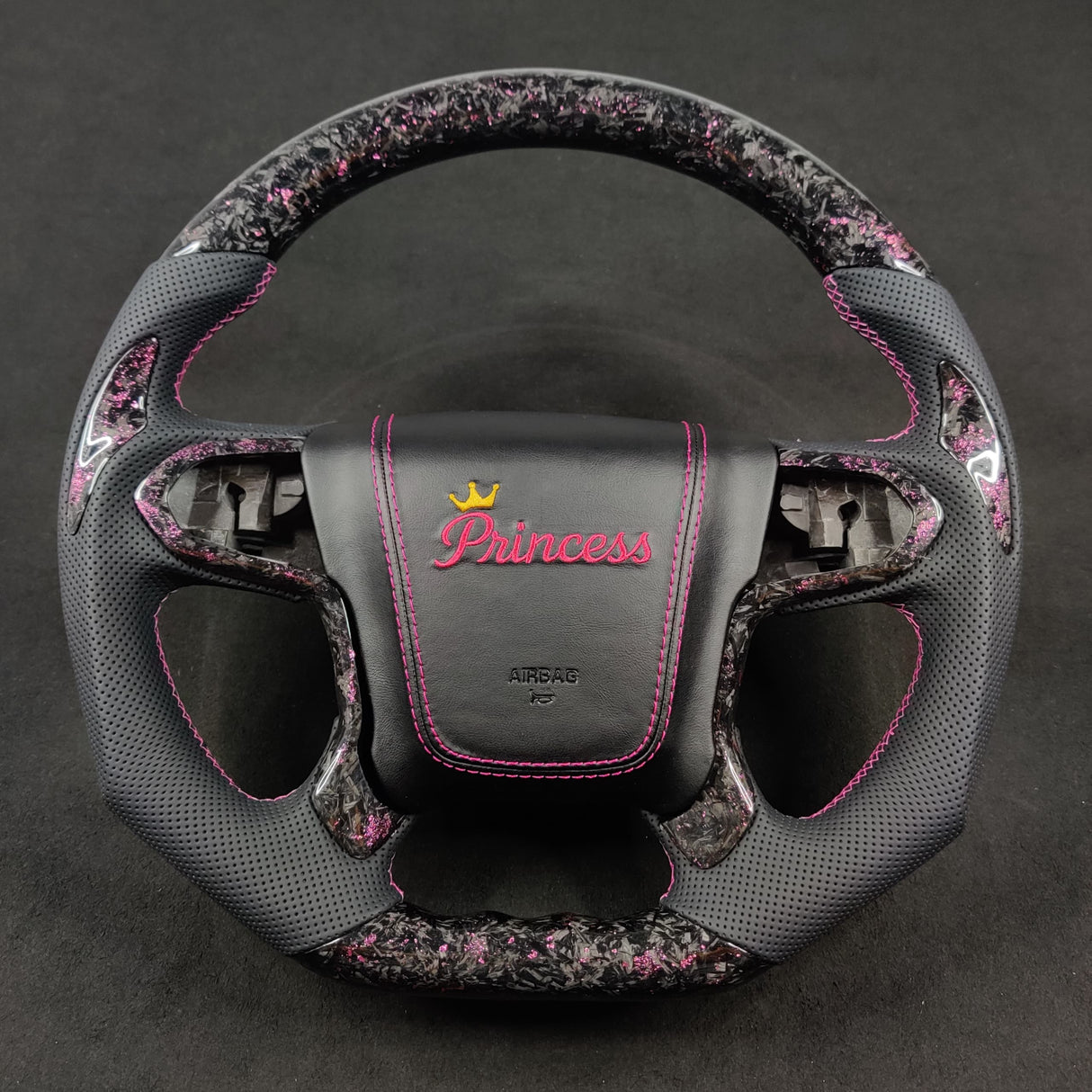 2014-2020 GMC Sierra Yukon Custom Carbon Fiber Steering Wheel - AutoLEDTech.com