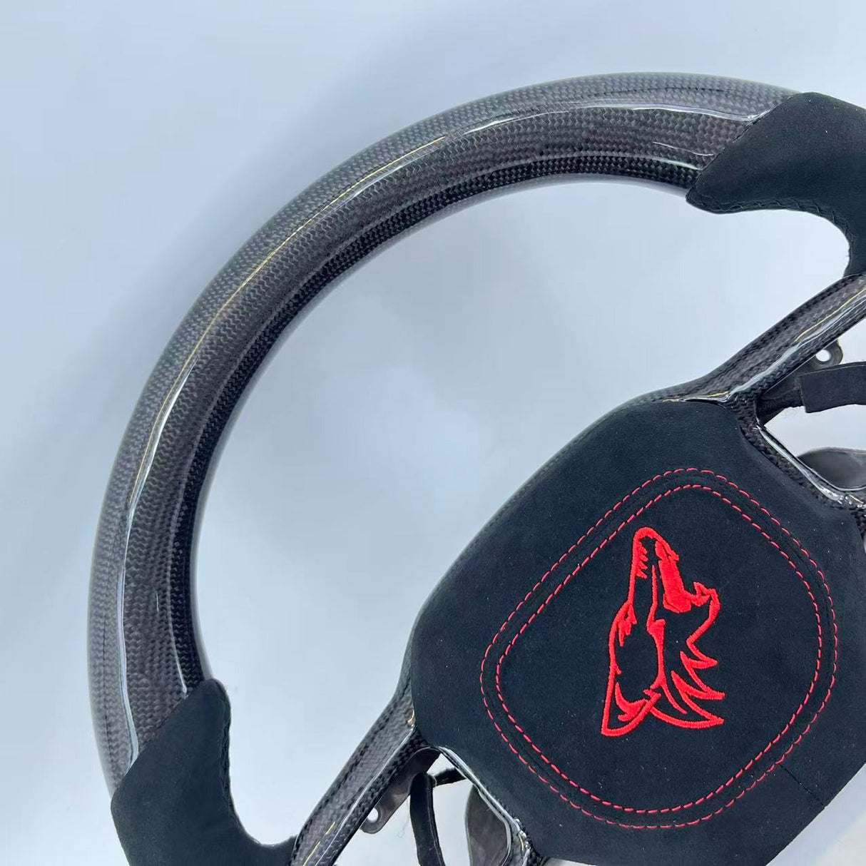 2024-2026+ Ford Mustang S650 Carbon Fiber LED Steering Wheel - AutoLEDTech.com