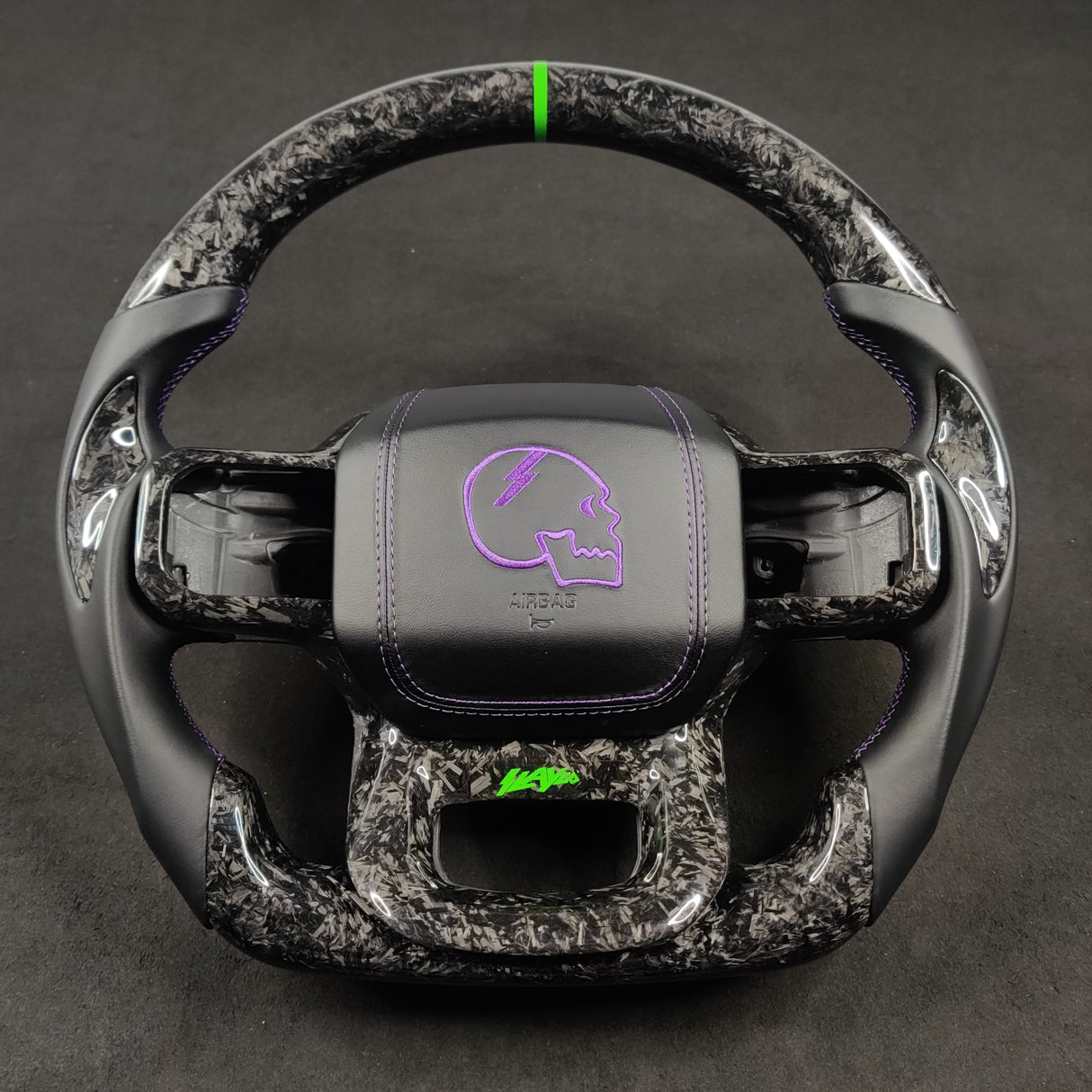 2021-2026+ Ford F150 & Raptor Custom Carbon Fiber LED Steering Wheel - AutoLEDTech.com