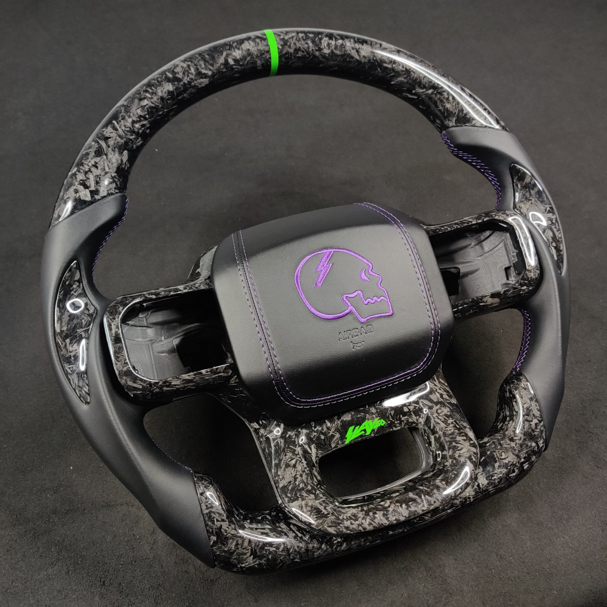 2021-2026+ Ford F150 & Raptor Custom Carbon Fiber LED Steering Wheel - AutoLEDTech.com