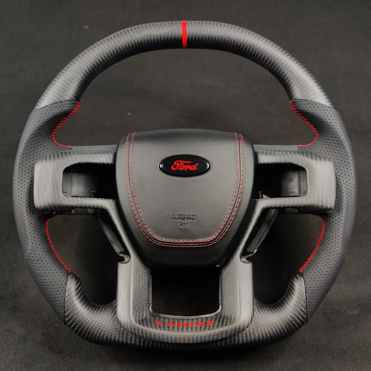 2015-2020 Ford Raptor F150 Custom Carbon Fiber Steering Wheel - AutoLEDTech.com
