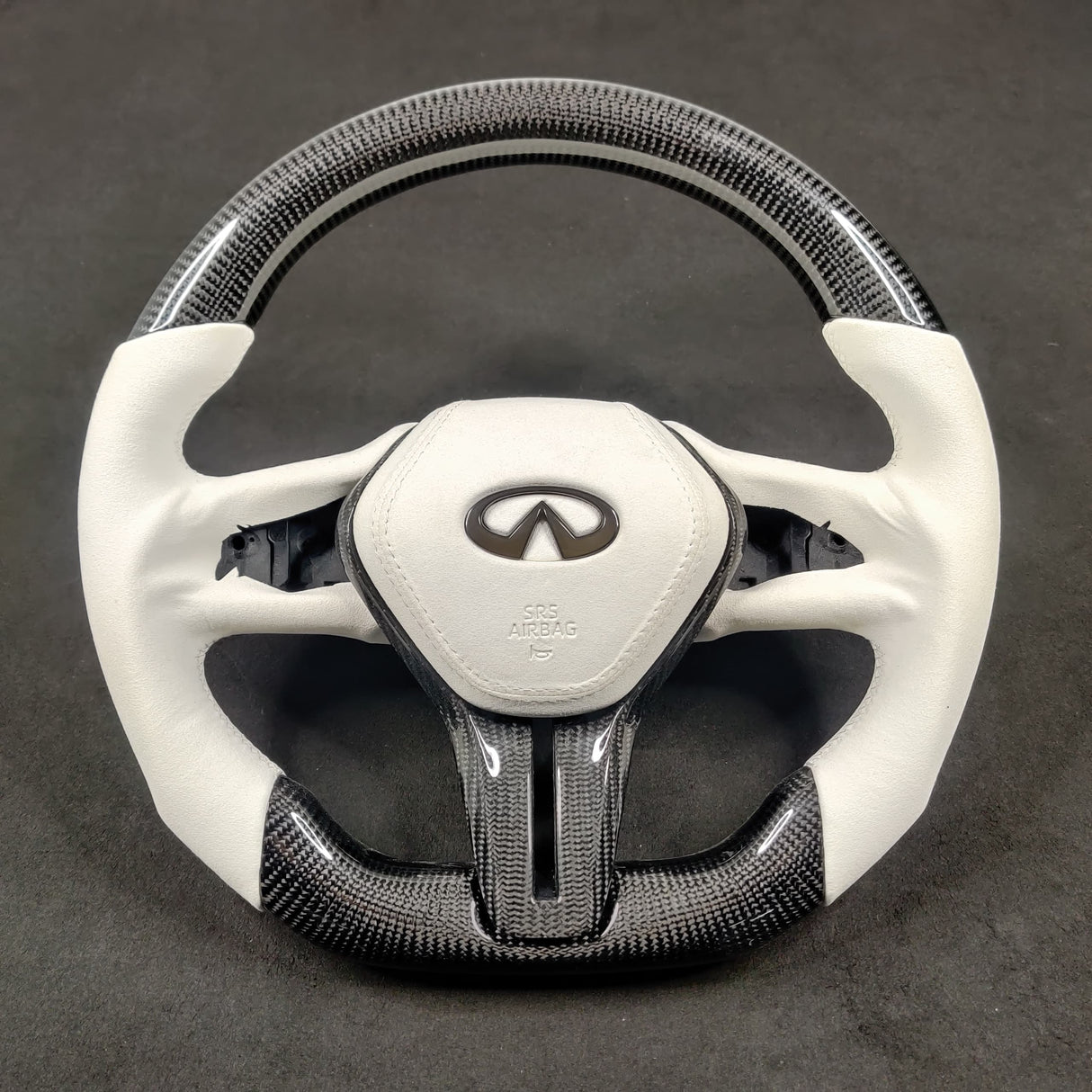 2013-2024 Infiniti Q50 Q60 Custom Carbon Fiber Steering Wheel - AutoLEDTech.com