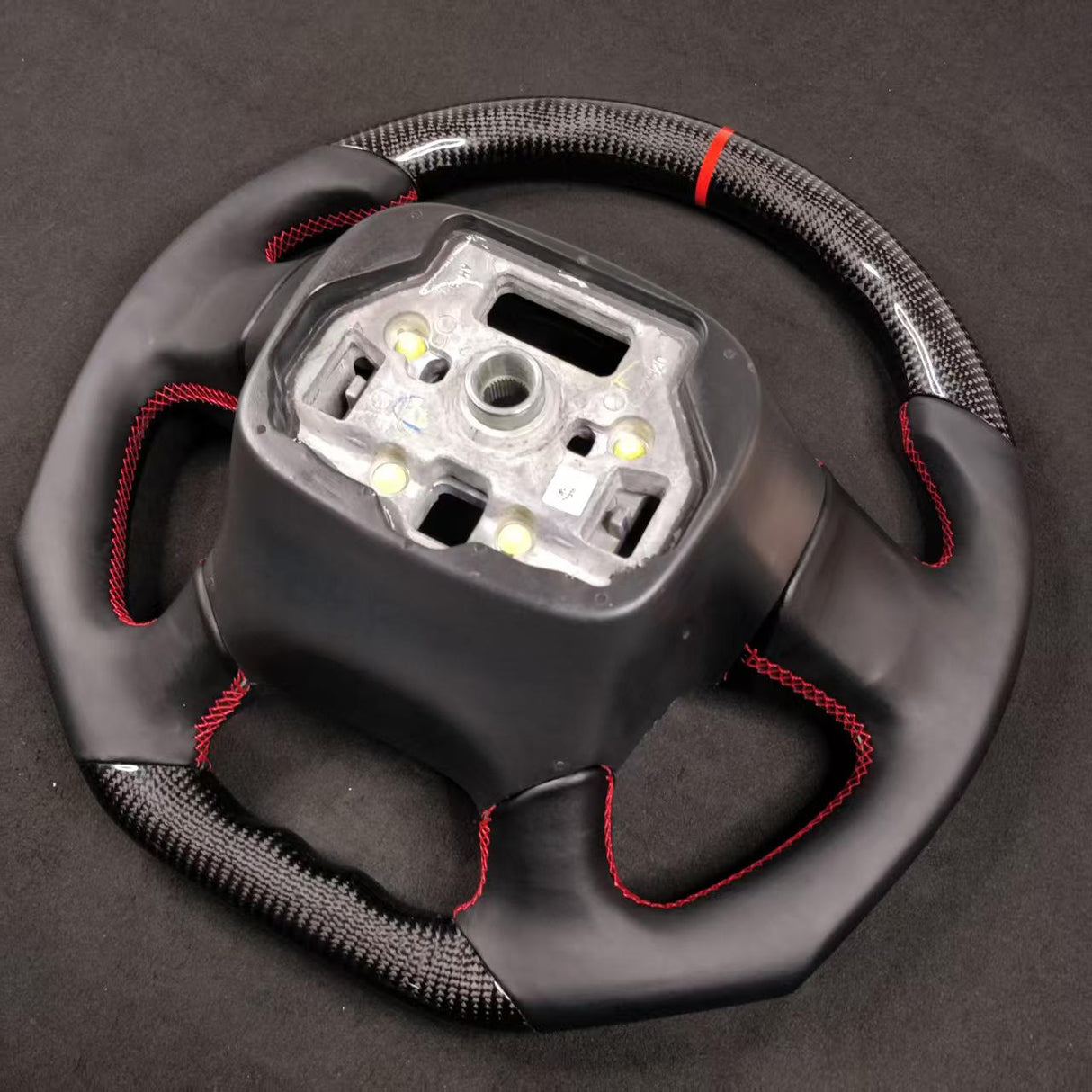 2014-2020 GMC Sierra Yukon Custom Carbon Fiber Steering Wheel - AutoLEDTech.com