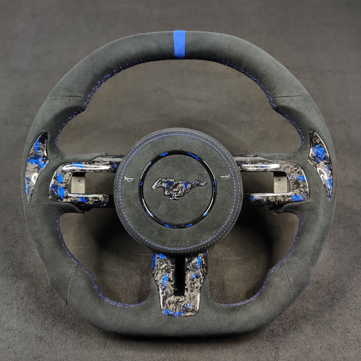 2015-2023 Ford Mustang Carbon Fiber Steering Wheel - AutoLEDTech.com
