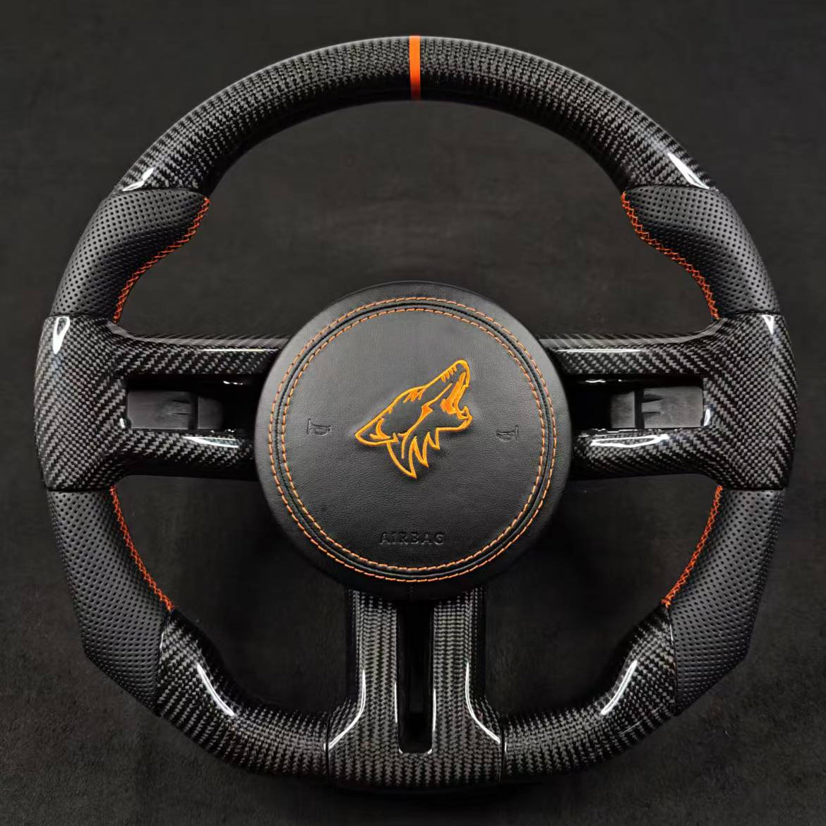 2005-2014 Ford Mustang Carbon Fiber Steering Wheel - AutoLEDTech.com