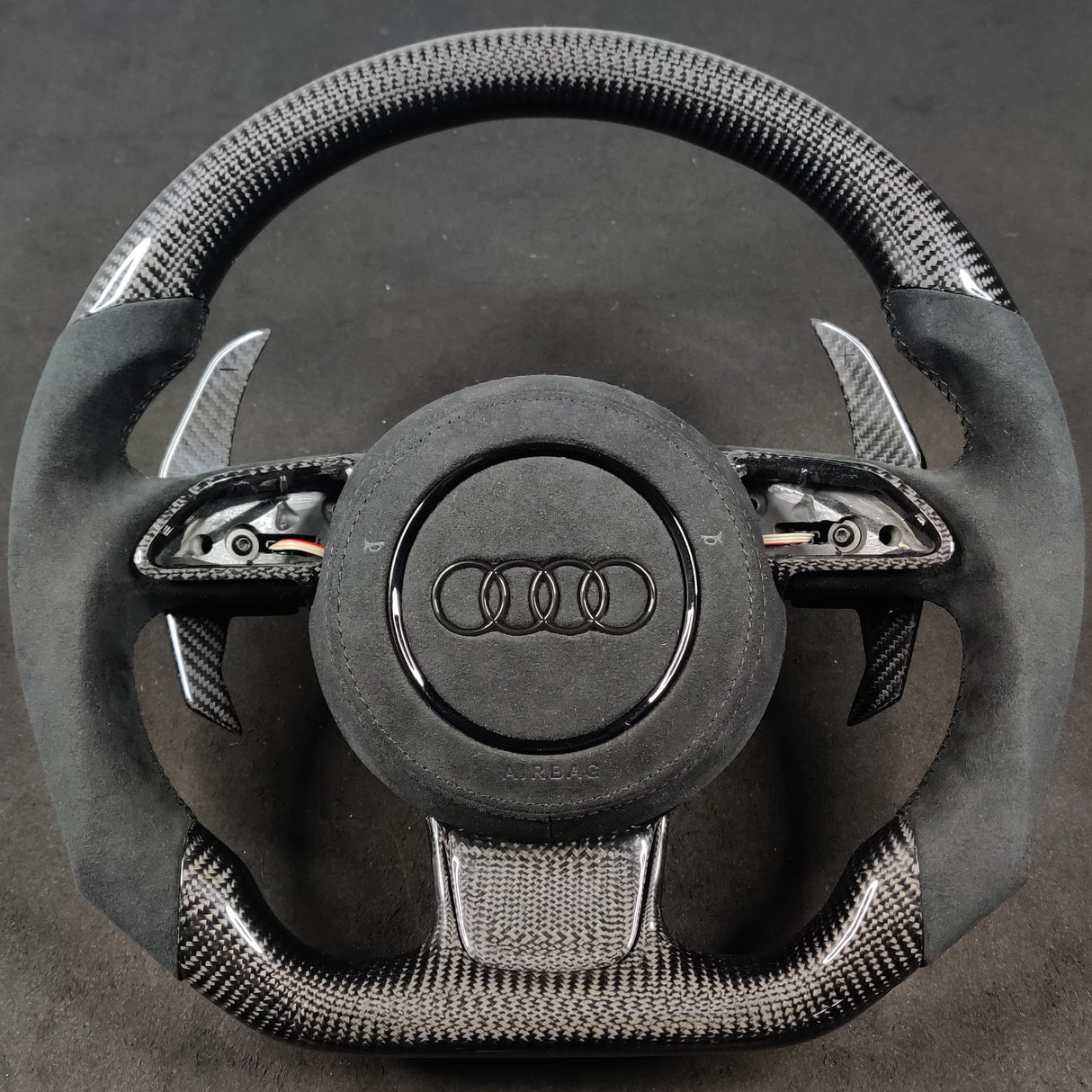 2012-2016 Audi B8.5 A3-A8 S3-S8 RS6 RS7 Custom Carbon Fiber Steering Wheel - AutoLEDTech.com