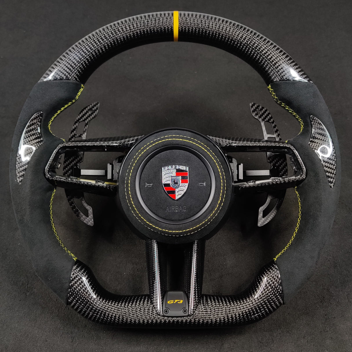 2020-2026+ Porsche 911 992 Custom Carbon Fiber Steering Wheel - AutoLEDTech.com