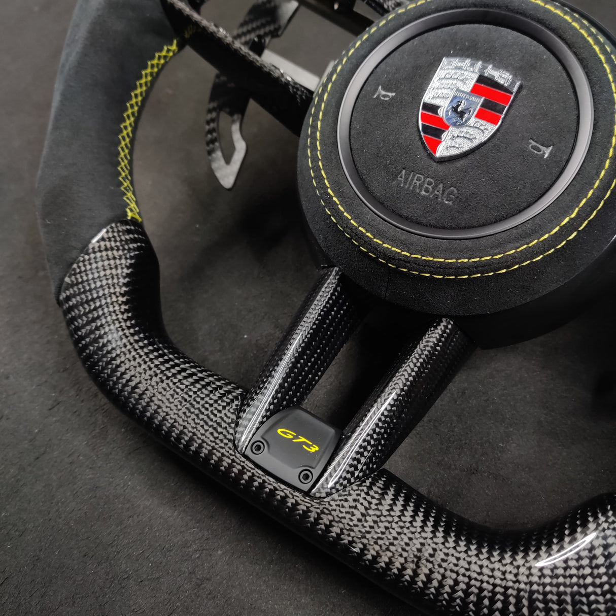 2020-2026+ Porsche 911 992 Custom Carbon Fiber Steering Wheel - AutoLEDTech.com