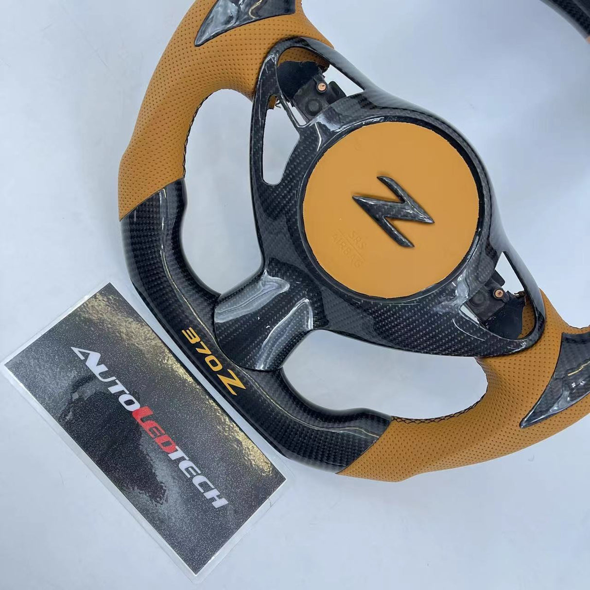 2009-2020 Nissan 370z Custom Carbon Fiber Steering Wheel - AutoLEDTech.com