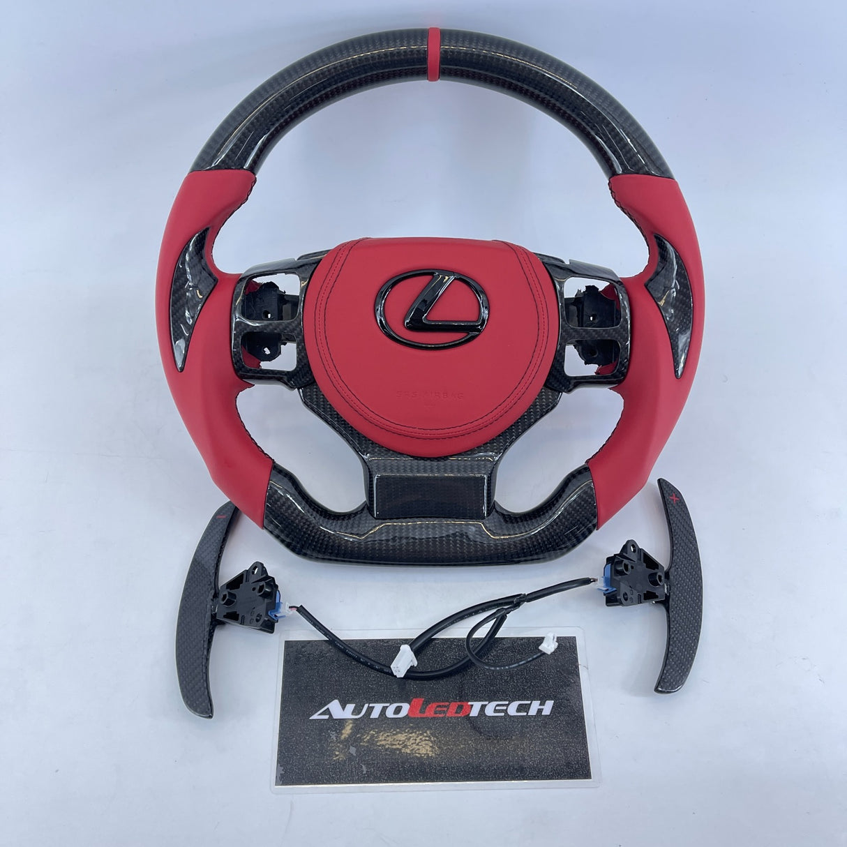 2014-2026 Lexus IS RC Custom Carbon Fiber Steering Wheel w/ LED RPM Display - AutoLEDTech.com