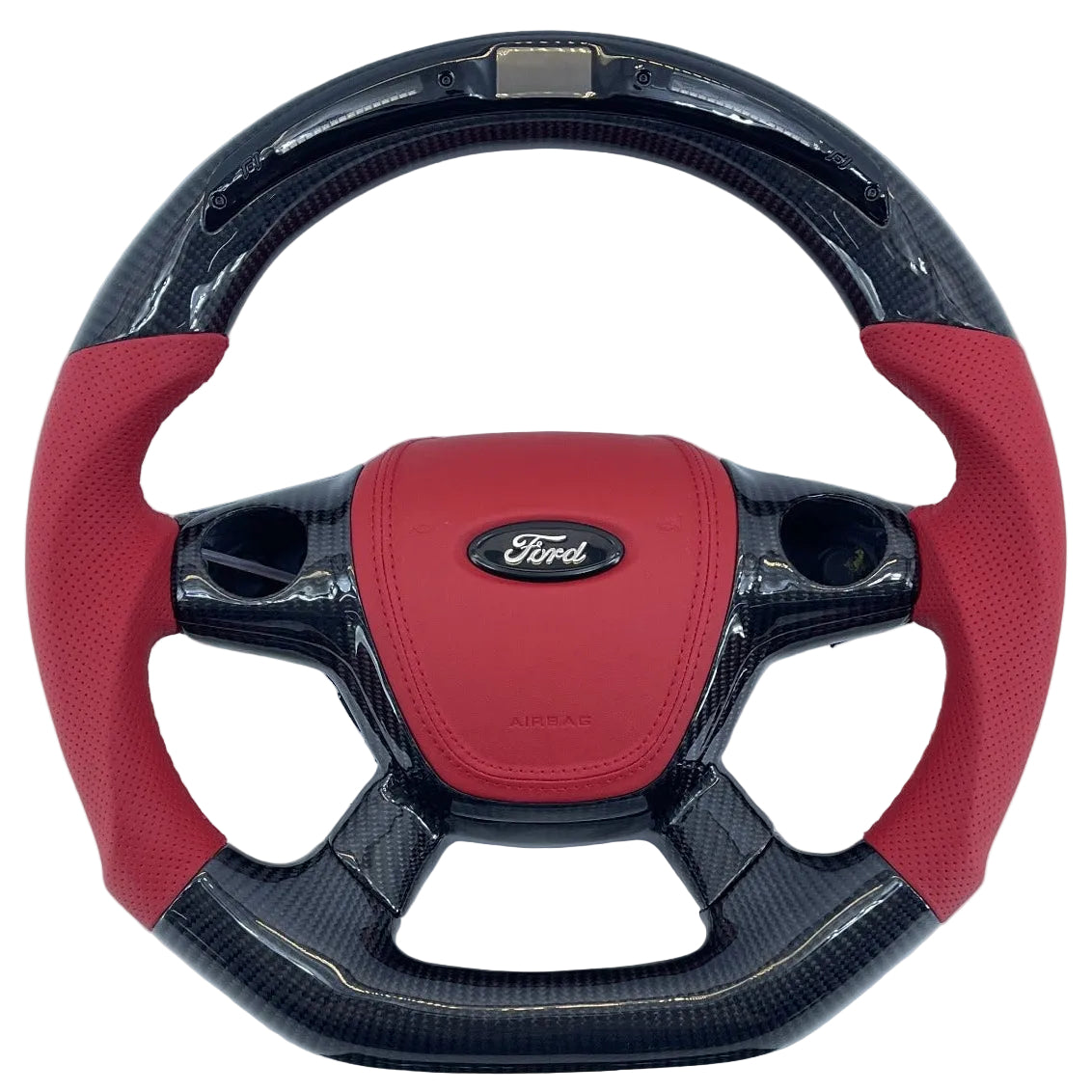 2012-2014 Ford Focus Carbon Fiber Steering Wheel w/ LED Display - AutoLEDTech.com
