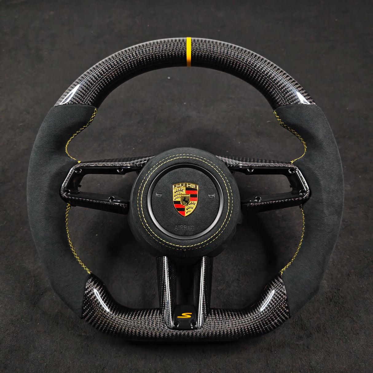 2020-2026+ Porsche 911 992 Custom Carbon Fiber Steering Wheel - AutoLEDTech.com