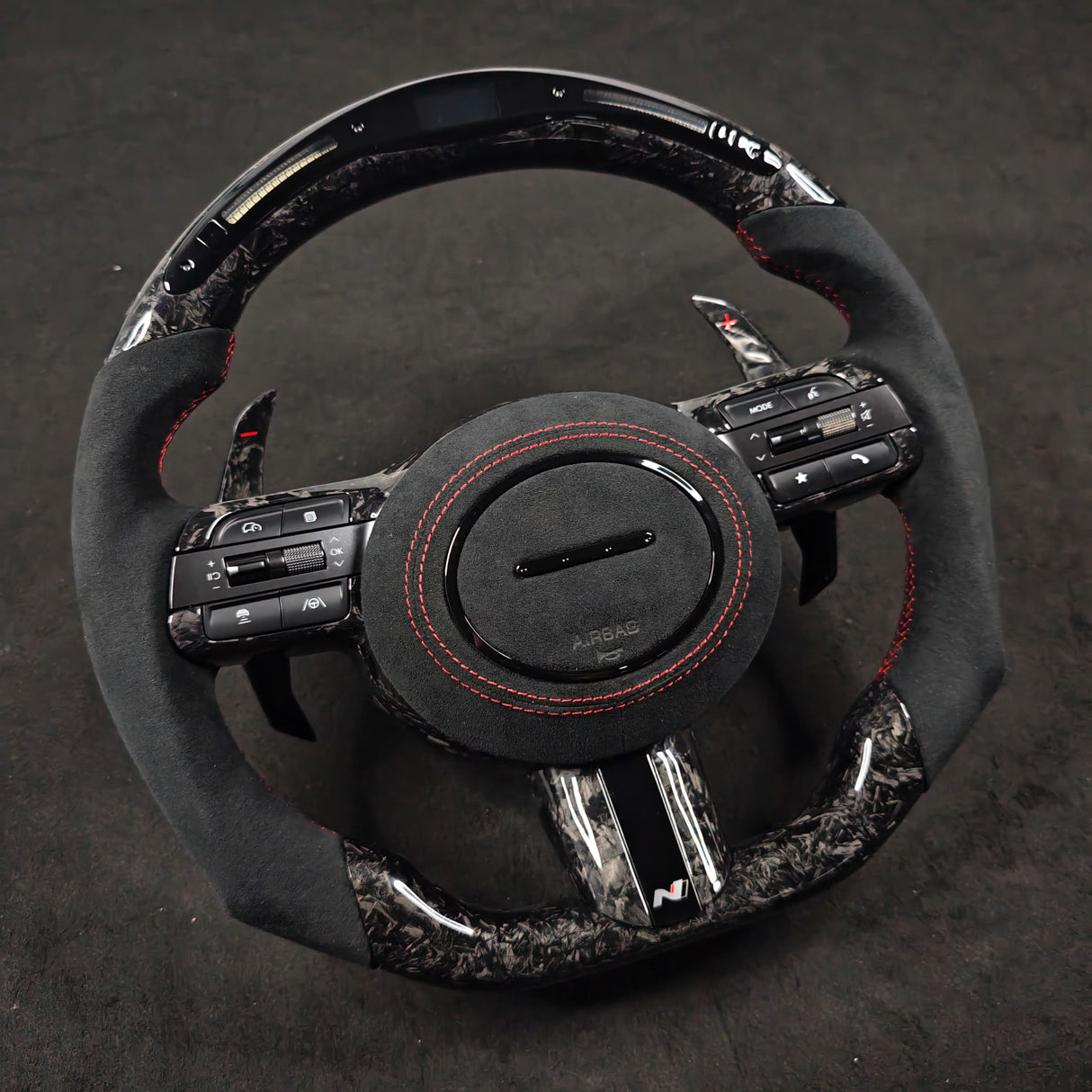 2019-2023 Hyundai Sonata Custom Carbon Fiber Steering Wheel - AutoLEDTech.com