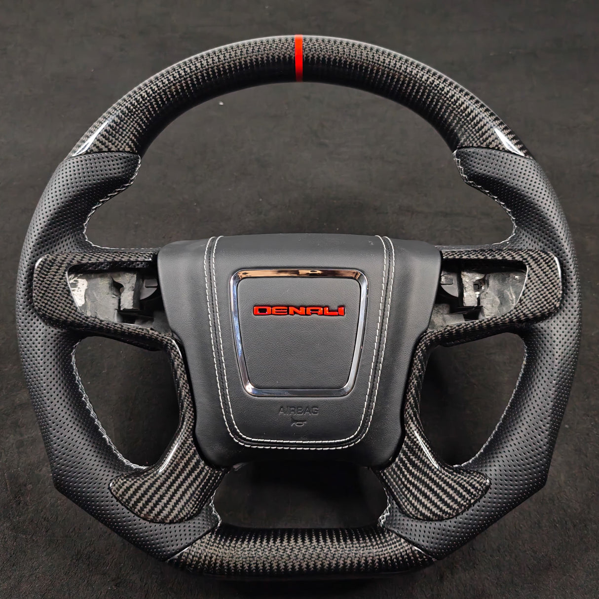 2014-2020 GMC Sierra Yukon Custom Carbon Fiber Steering Wheel - AutoLEDTech.com