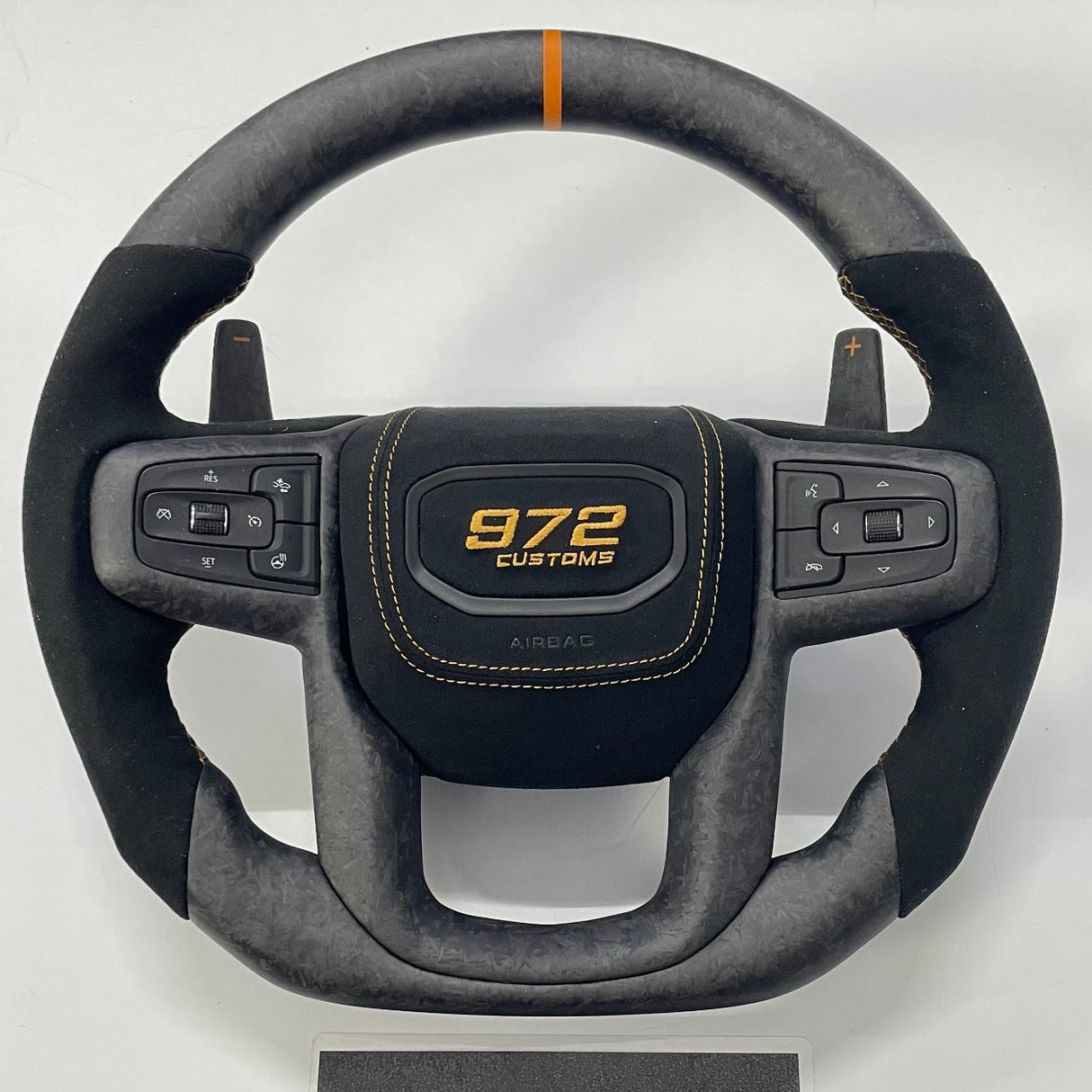 2020-2027+ GMC Sierra 1500 2500 HD Custom Carbon Fiber Steering Wheel - AutoLEDTech.com