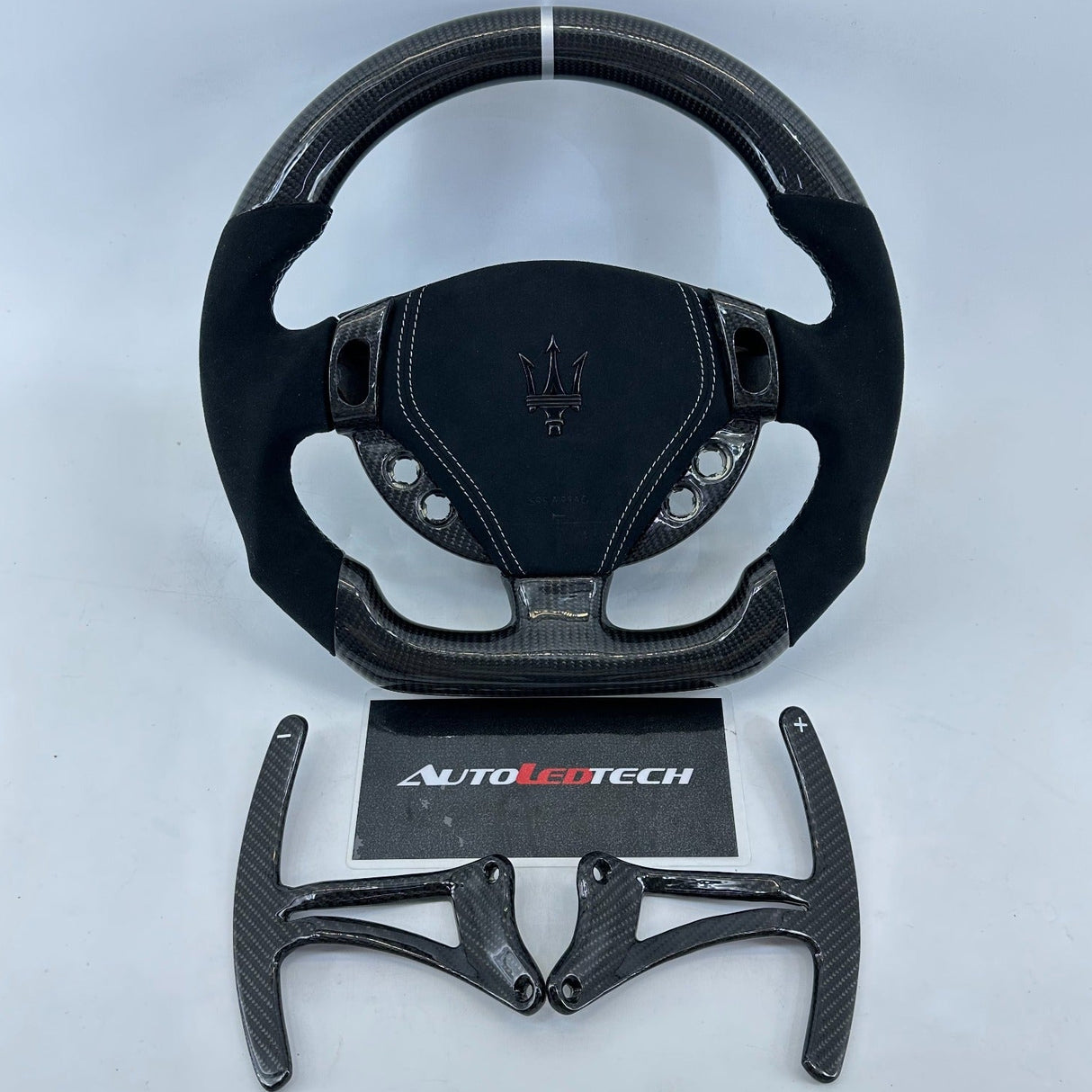 2008-2014 Maserati GranTurismo Custom Carbon Fiber Steering Wheel - AutoLEDTech.com