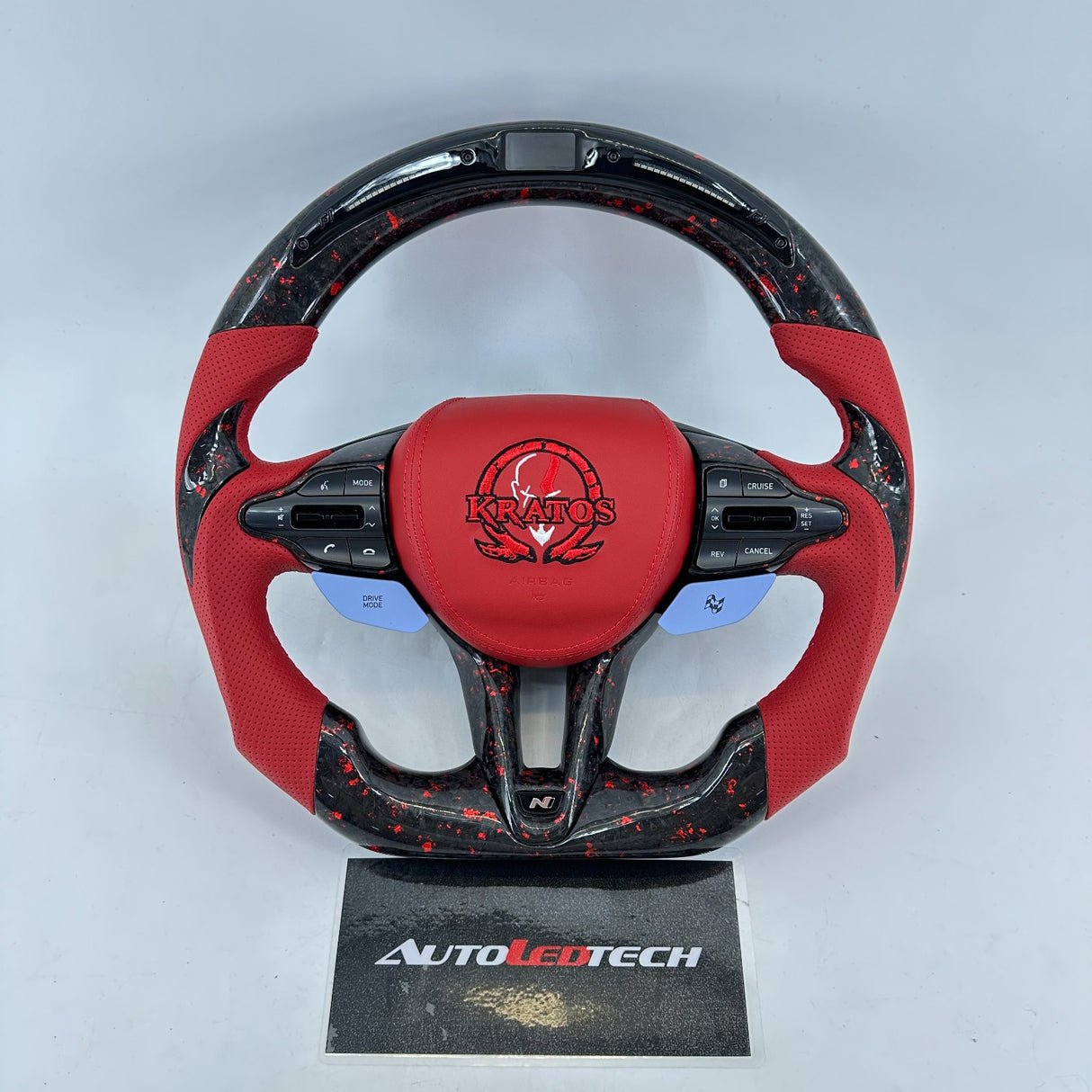 2019-2026+ Hyundai Veloster/Elantra N Custom Carbon Fiber Steering Wheel