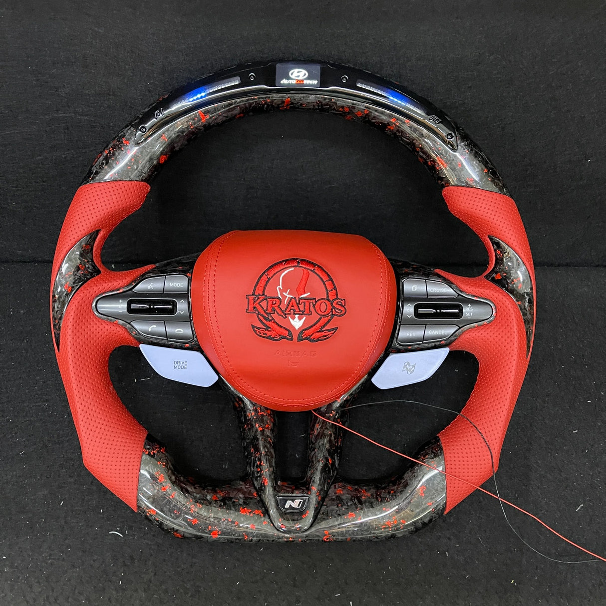 2019-2026+ Hyundai Veloster/Elantra N Custom Carbon Fiber Steering Wheel