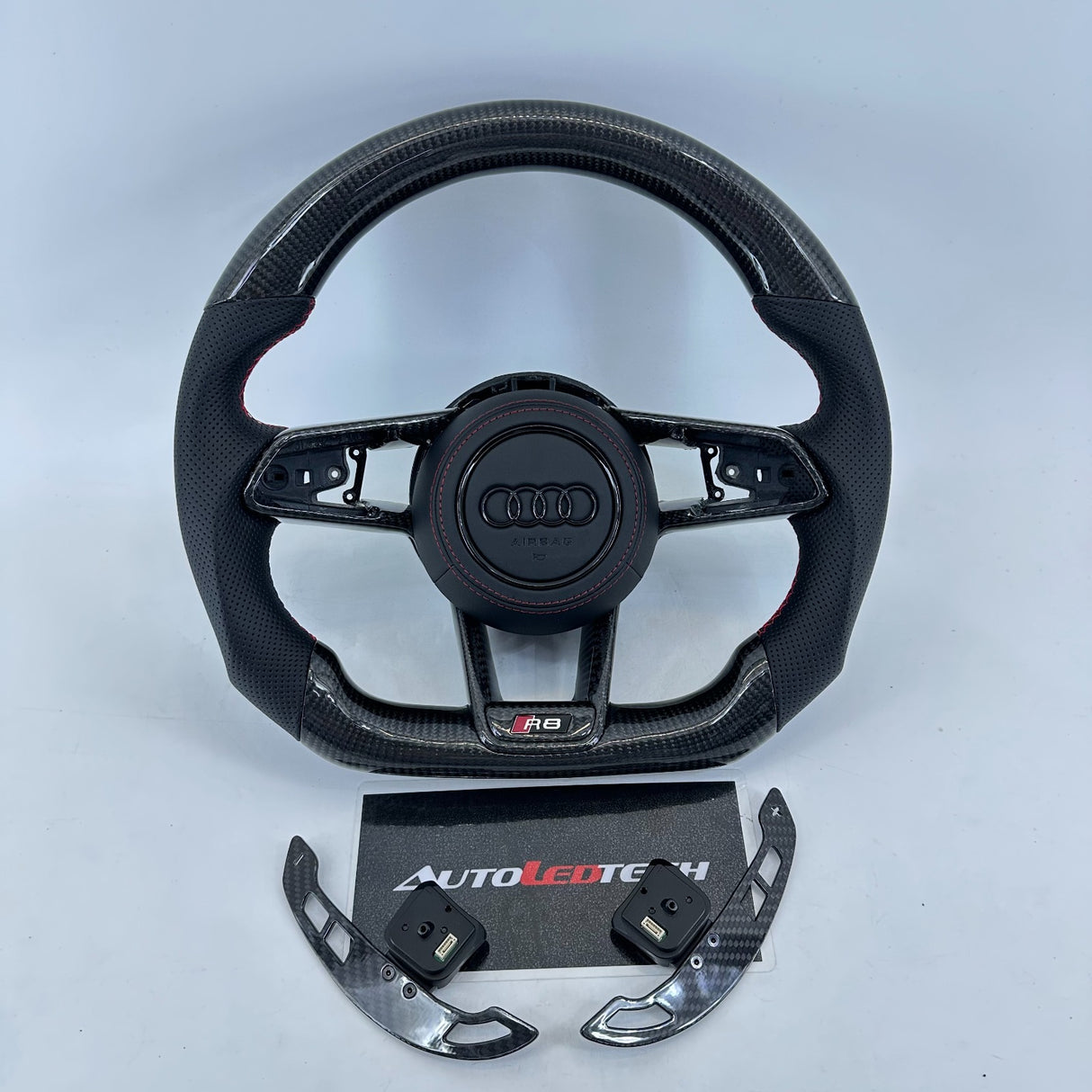 2015-2024 Audi R8 TTRS Custom Carbon Fiber Steering Wheel - AutoLEDTech.com