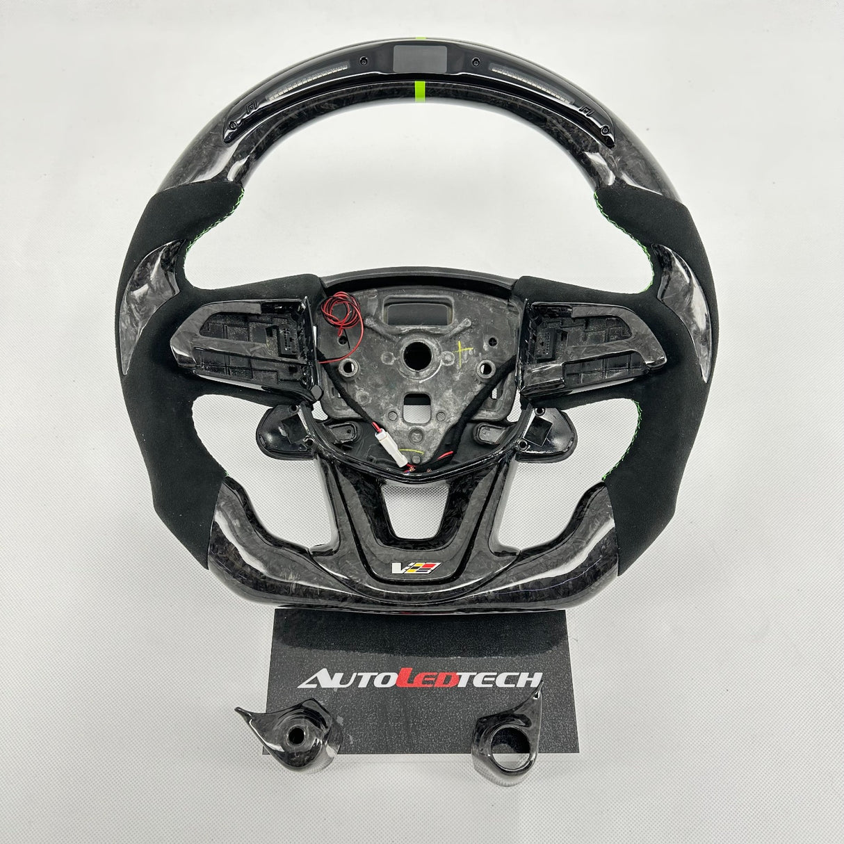 2020-2026+ Cadillac CT4/CT5 Blackwing Carbon Fiber LED Steering Wheel - AutoLEDTech.com