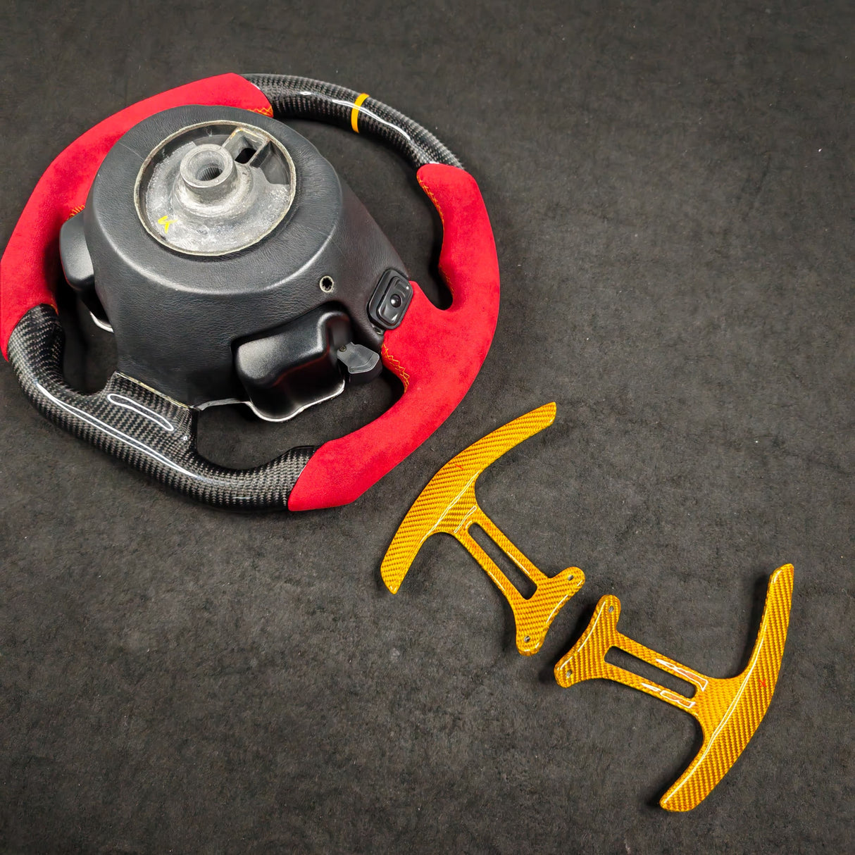 Ferrari 458 488 F12 Custom Carbon Fiber LED Steering Wheel - AutoLEDTech.com
