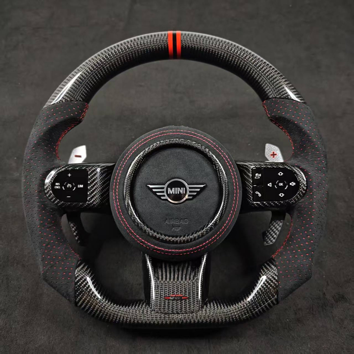 2022+ MINI Cooper F56 Custom Carbon Fiber LED Steering Wheel