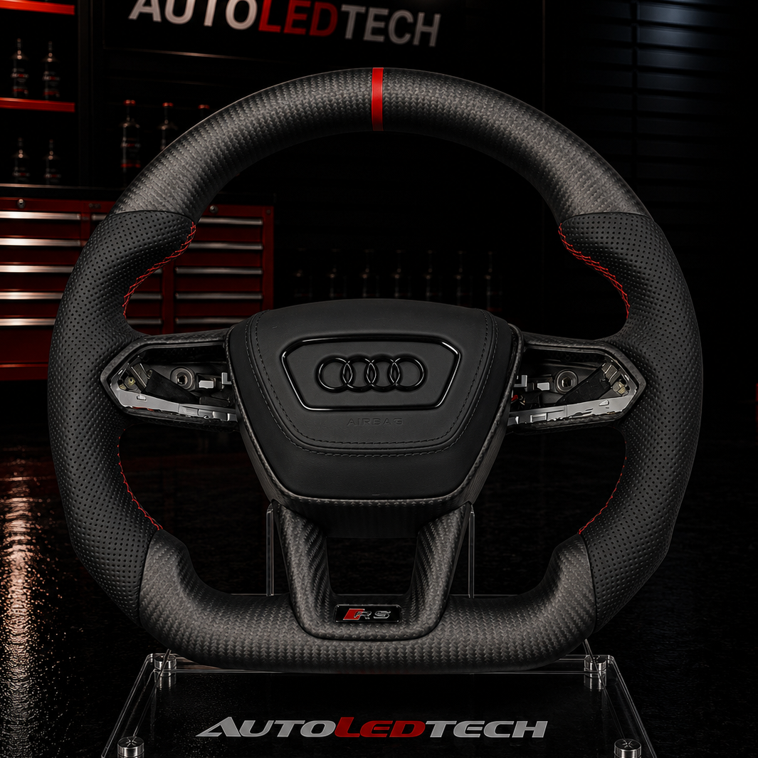 2019-2027+ Audi C8 A6/S6/RS6 A7/S7/RS7 Custom Carbon Fiber LED Steering Wheel
