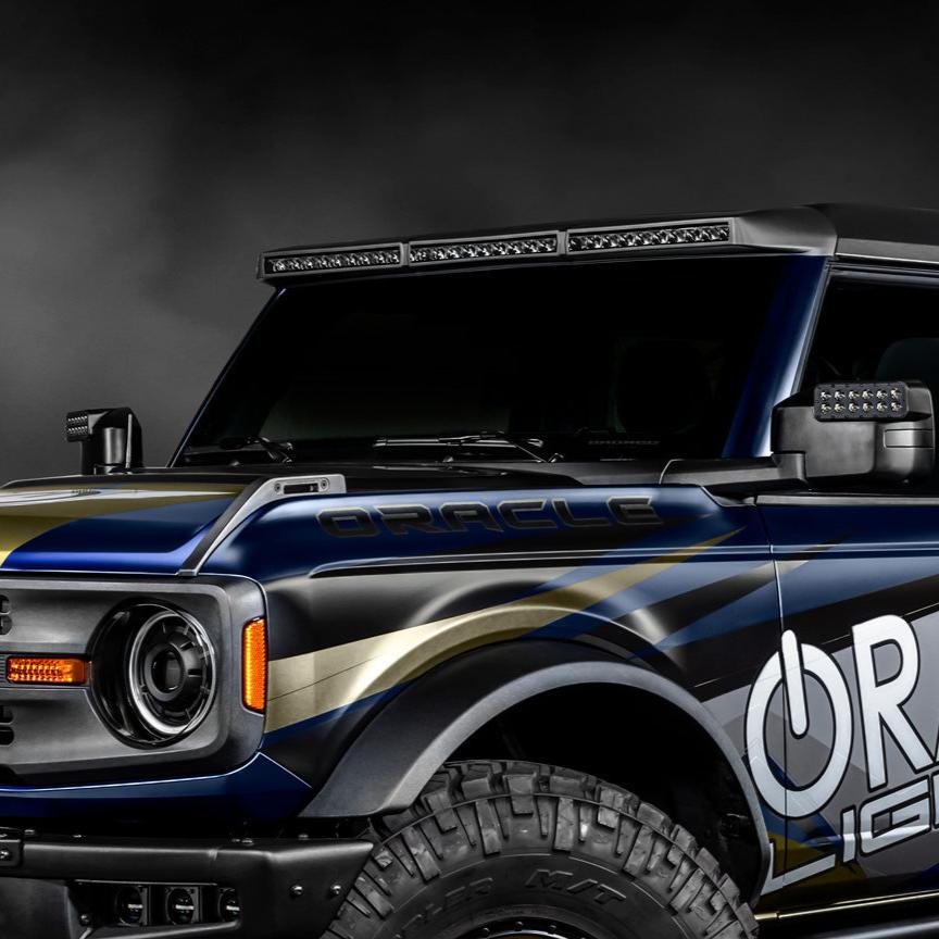 Close-up of ORACLE Roof LED Light Bar on Ford Bronco - AutoLEDTech.com