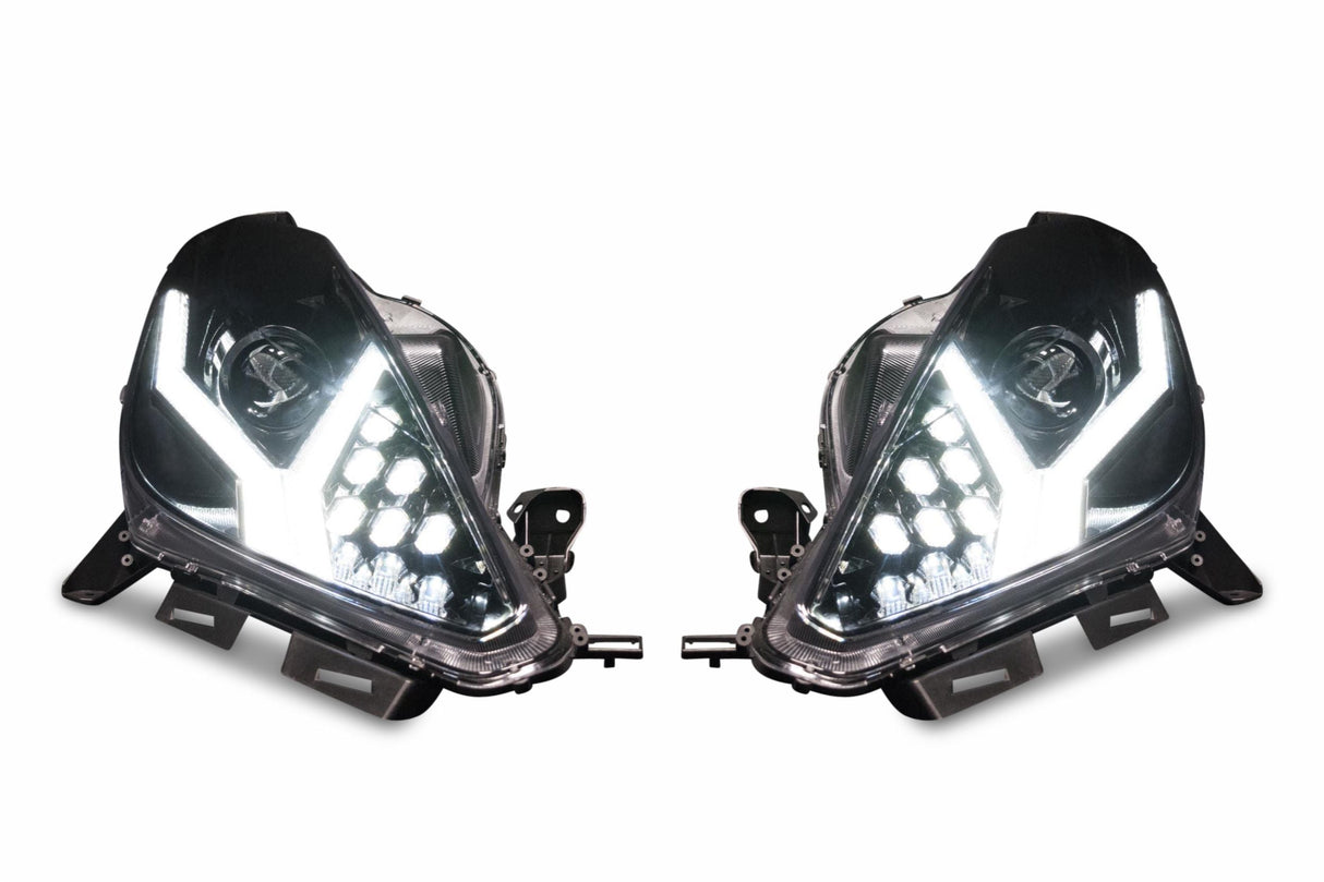 2014-2019 Chevrolet C7 Corvette LED DRL Projector Headlights - Aventador Style LED headlight kit AutoLEDTech Oracle Lighting Trendz Flow Series RGBHaloKits OneUpLighting Morimoto